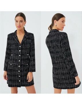 Tuckernuck | Pomander Place | NWT Stacie Tweed Blazer Dress Black White